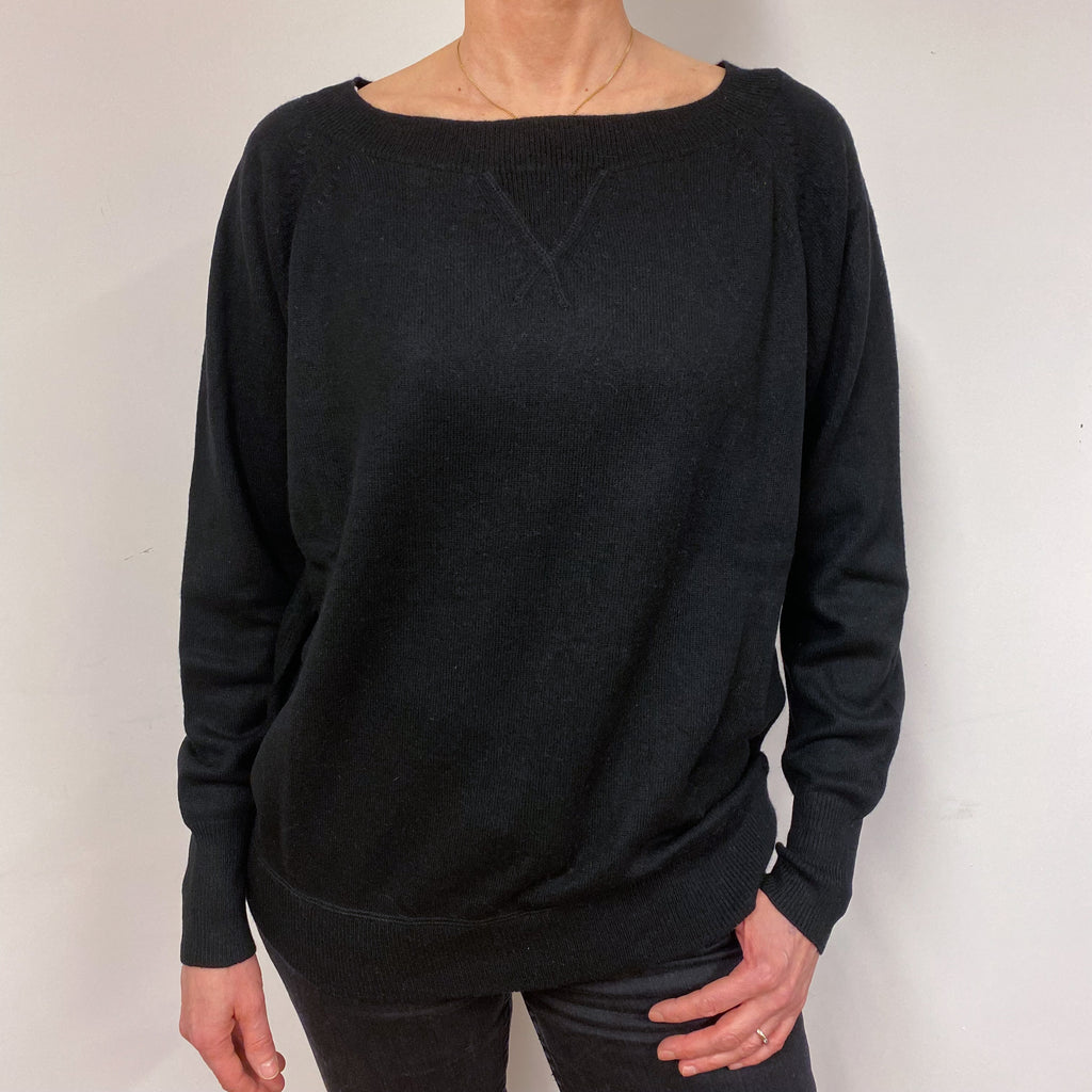 Black Crew Neck Jumper Small