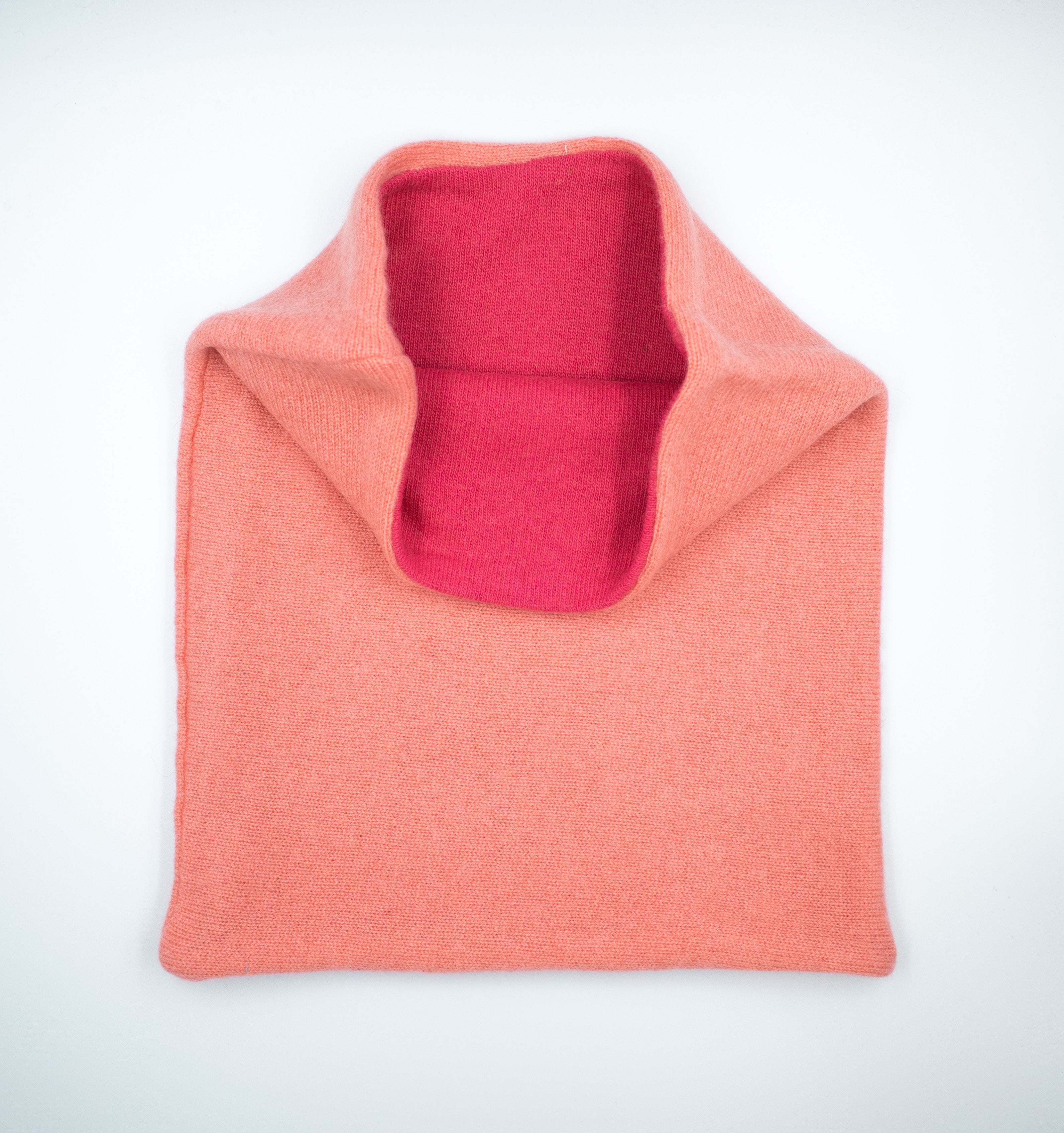 Two Tone Coral Luxury Double Layered Snood
