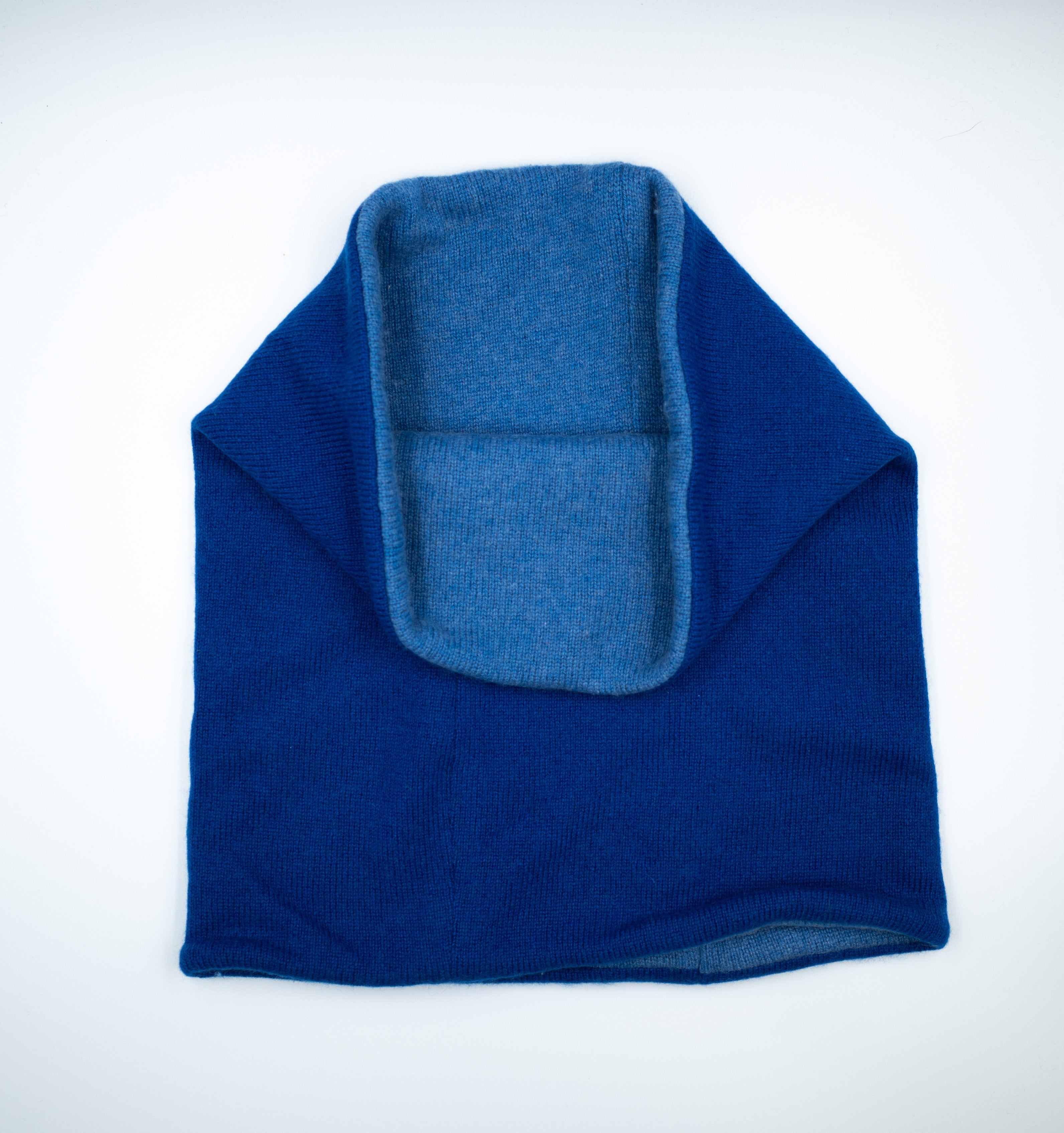 Cobalt Blue and Denim Luxury Double Layered Snood