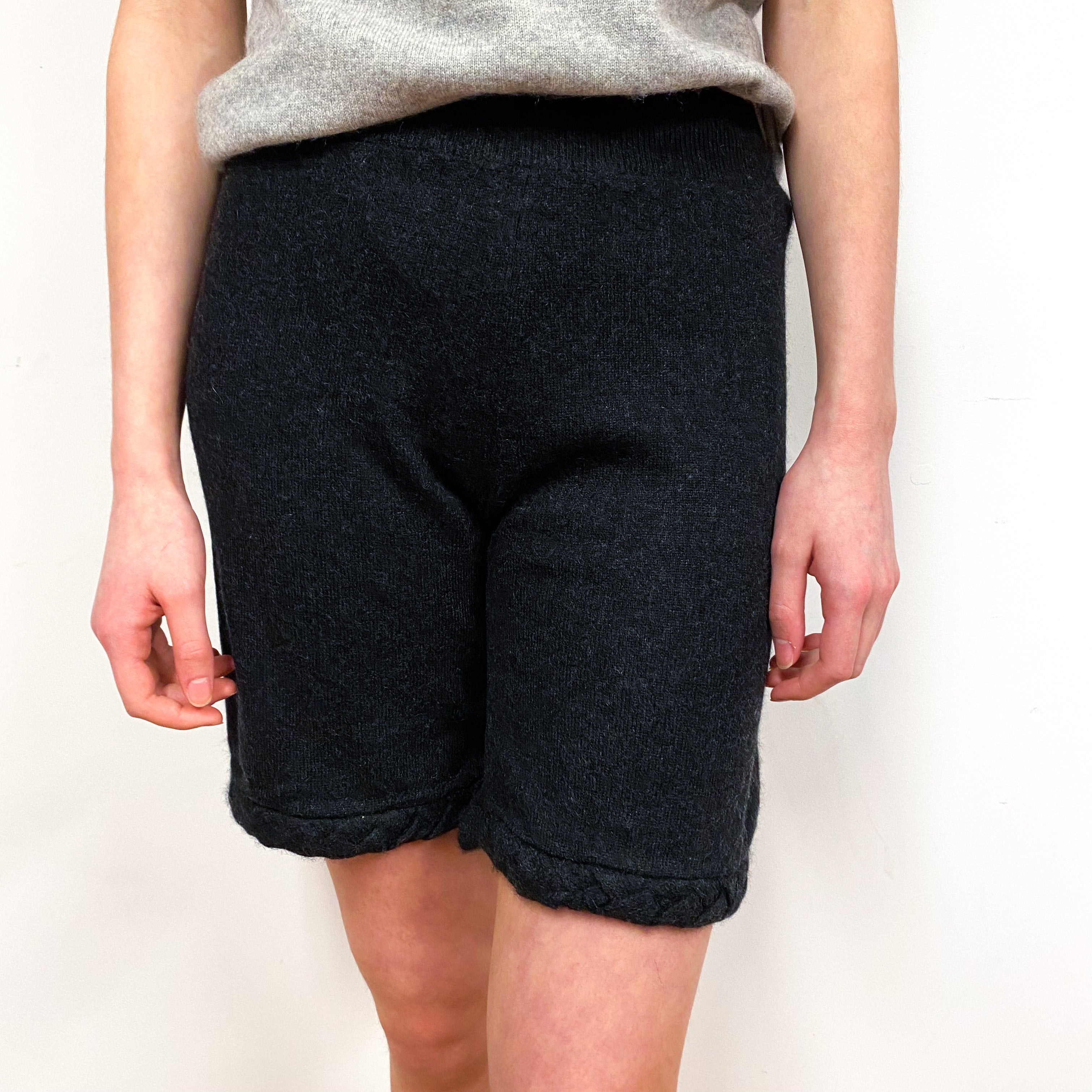 Black Cashmere Hot Pant Shorts Extra Small