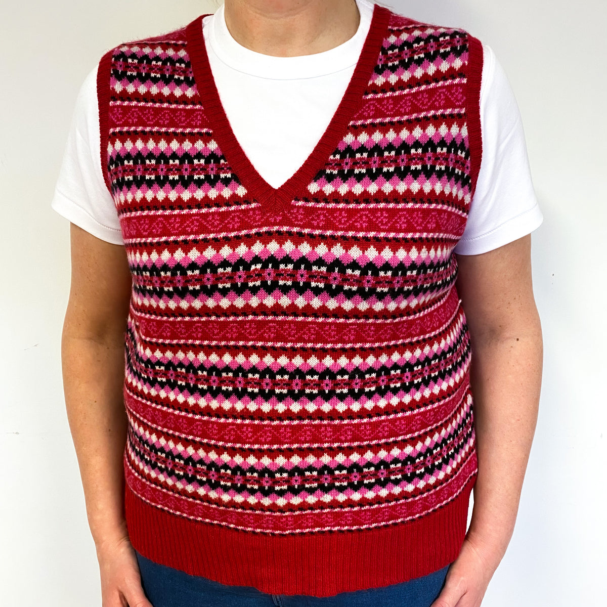V Neck Jumper Fairisle Tank Top Mens V Neck Brora Sweaters Uk