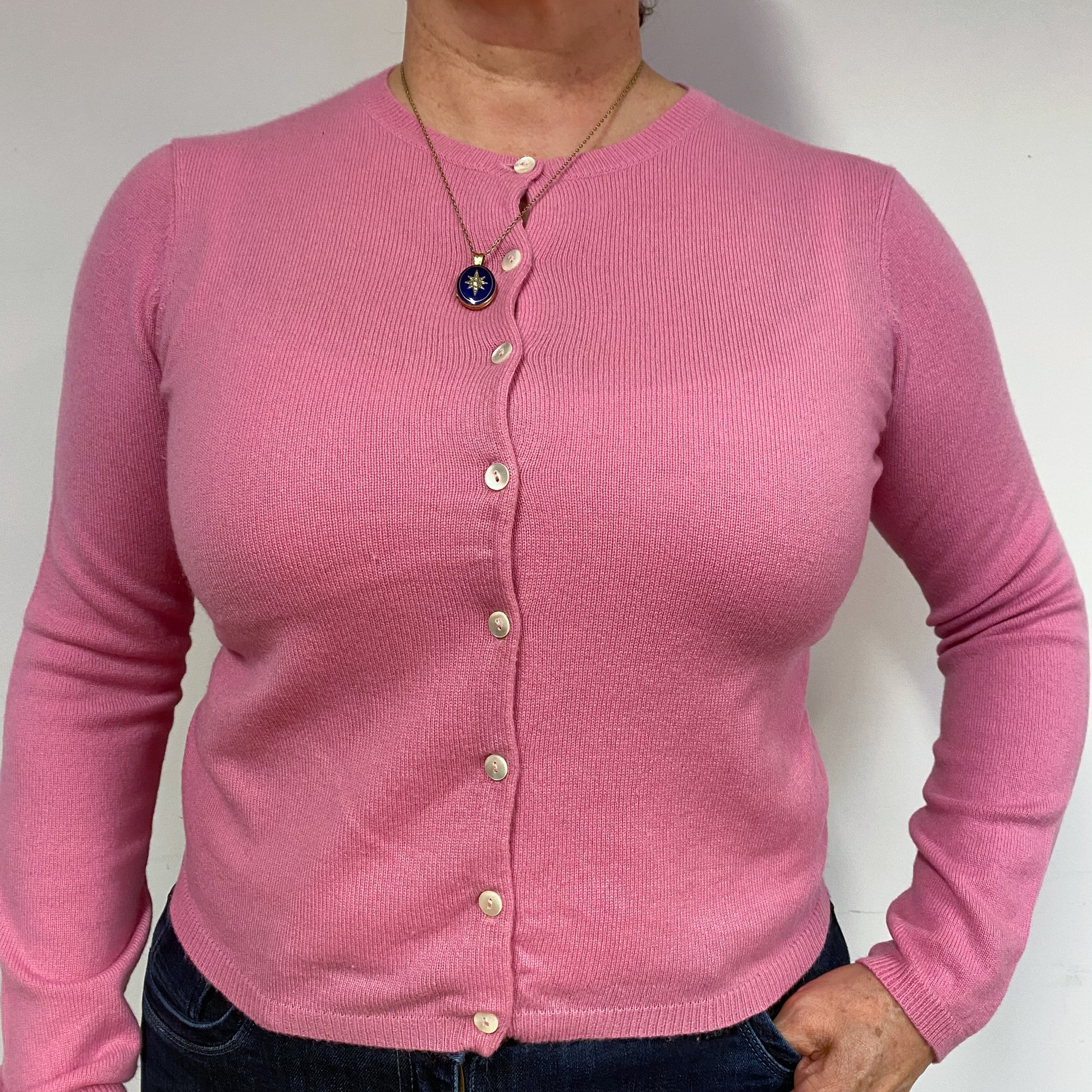 Sugar Mouse Pink Cashmere Cardigan Large